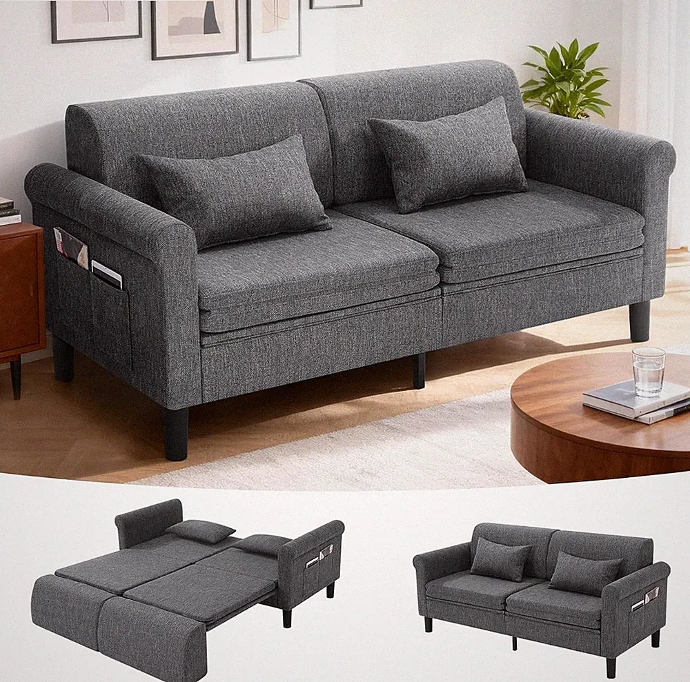 6-IN-1 Sleeper Sofa Bed Innovative Multi-functional Sofa Bed Couch for Family