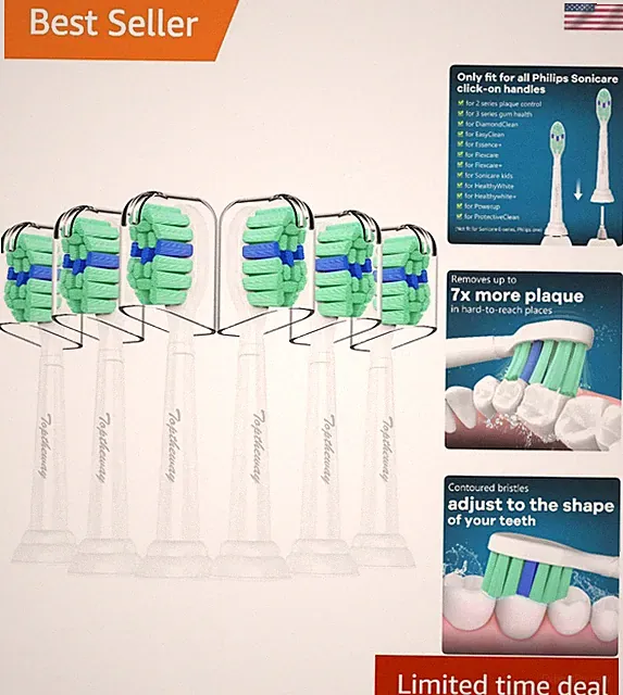 6-Pack Philips Sonicare Replacement Heads - Dupont Bristles for Plaque Control