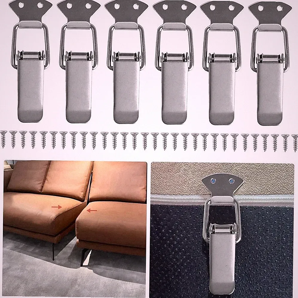 6 Pack Sectional Couch Connector with ScrewsSectional Sofa Connector Bracket，...