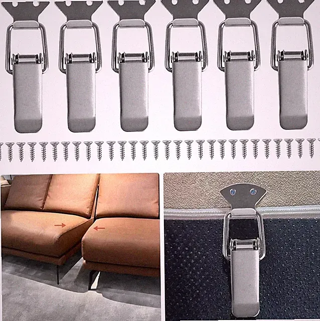6 Pack Sectional Couch Connector with ScrewsSectional Sofa Connector Bracket，...