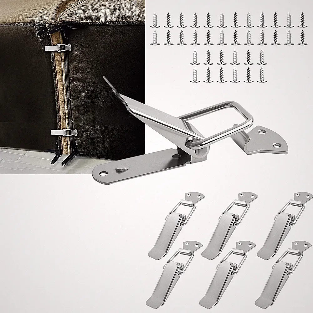 6 PCS 5.1 Inch Sectional Couch Connectors 304 Stainless Steel Modular Clamps