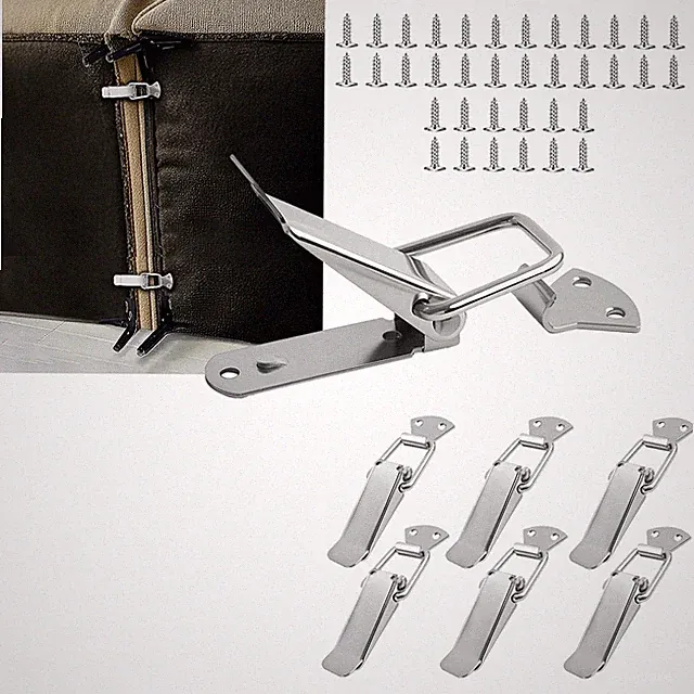 6 PCS Sectional Couch Connectors 5.1" Clamps Modular Bracket 304 Stainless