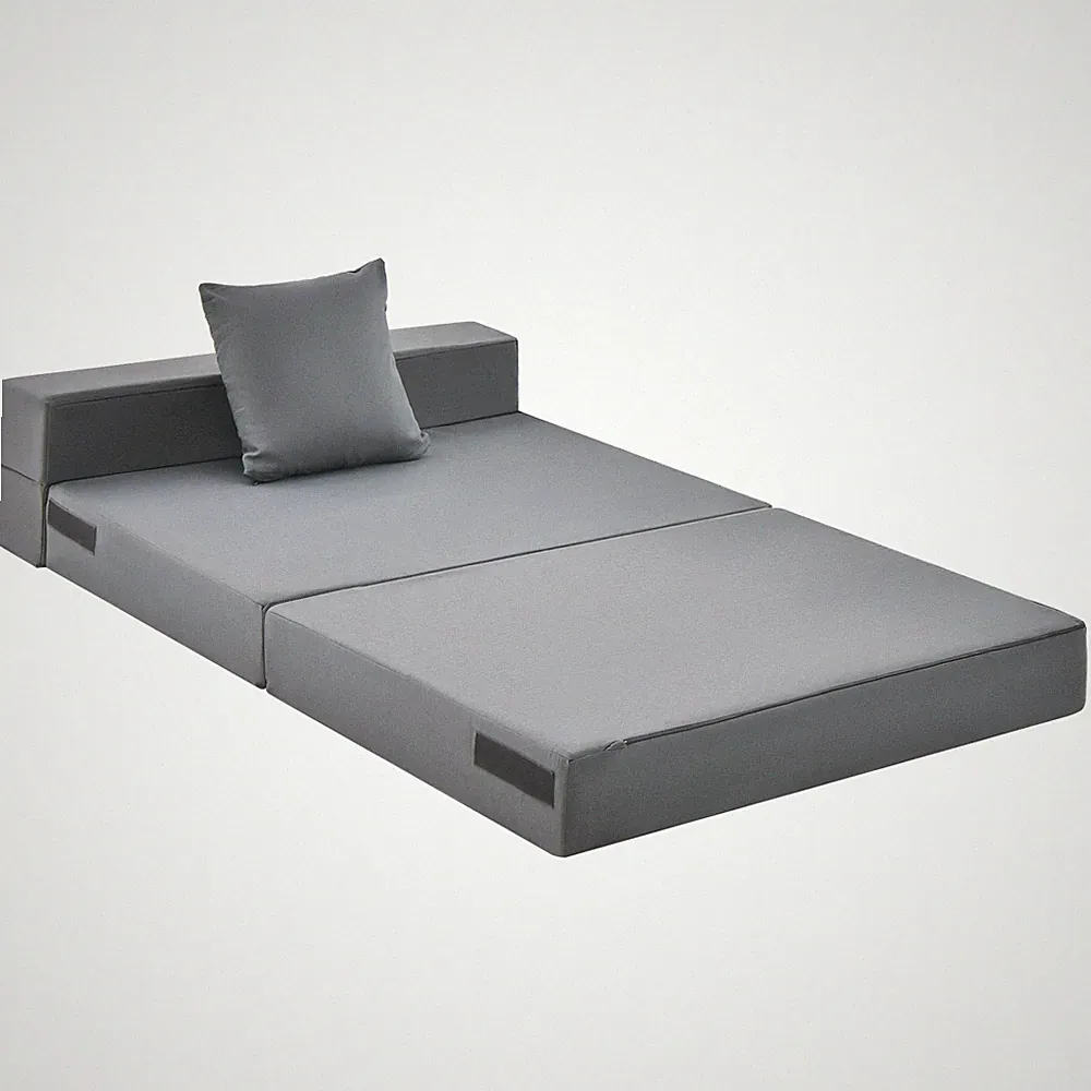 6" Tri-fold Mattress w/Pillow Sofa Bed w/ High-Density Foam Additional Seating