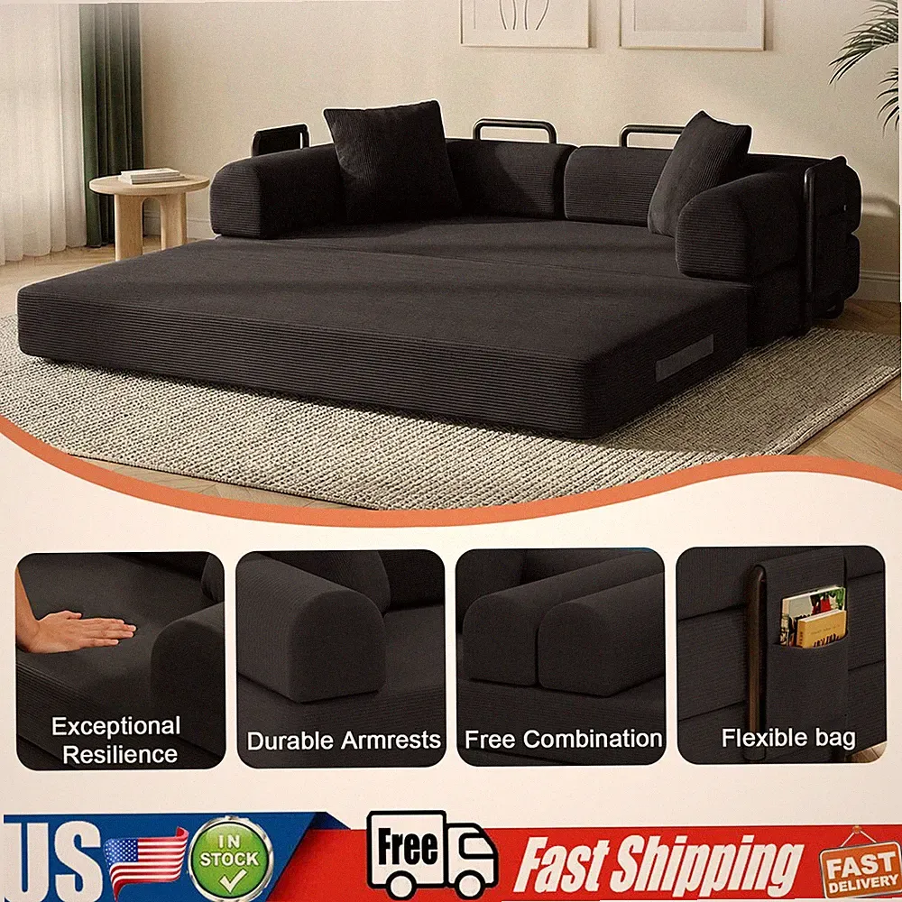 600 lbs Folding Sofa Bed Lounge Chair Convertible Loveseat Sleeper Breathable