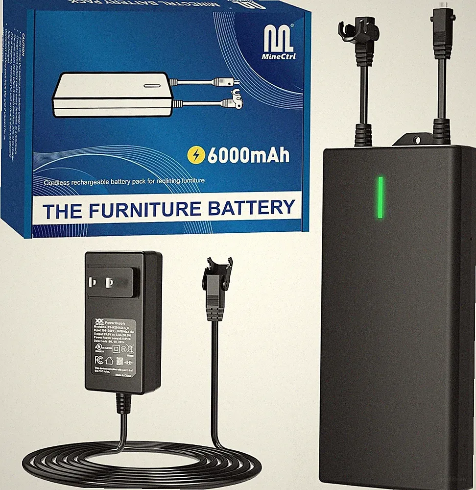 6000mAh Rechargeable Battery Pack for Power Recliners & Sofas Wireless Furniture