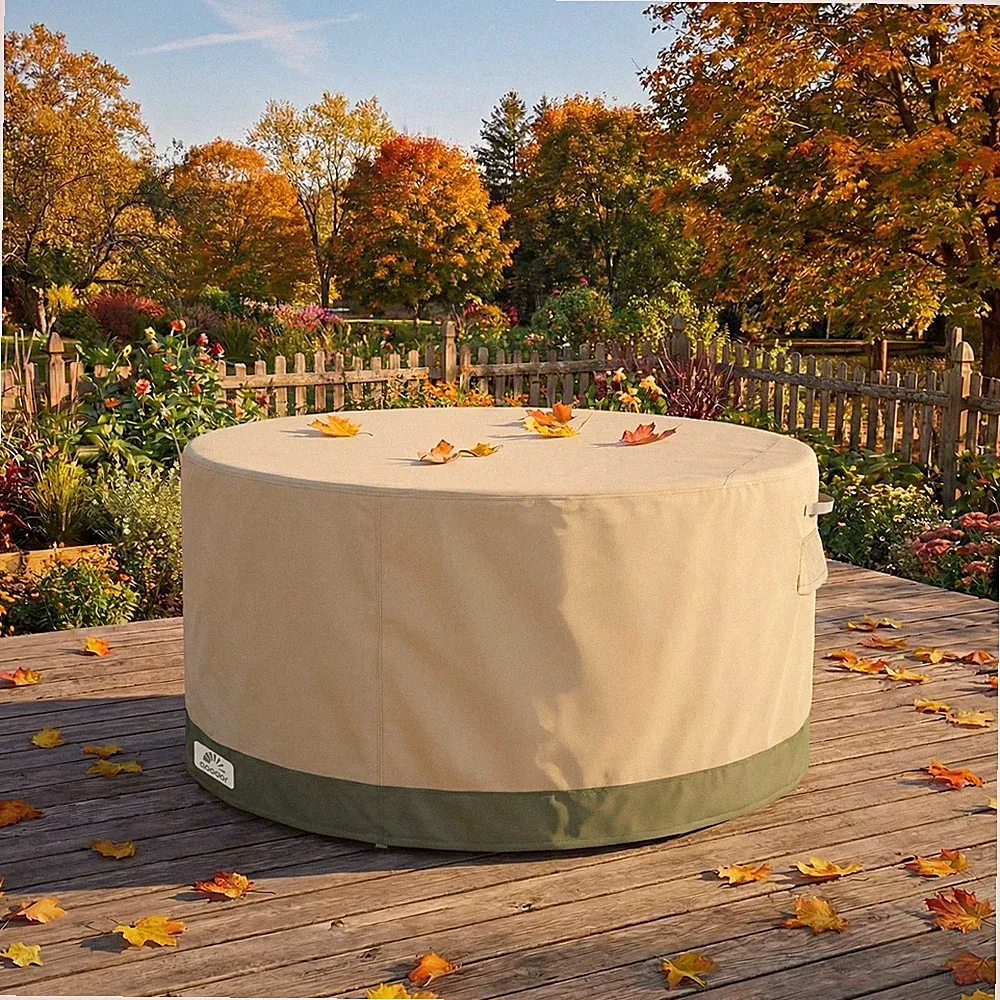 72"Dia x 32"H Patio Round Furniture Cover Table Set Cover 600D Oxford Waterproof