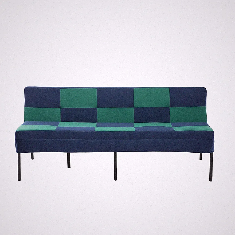 63.5" Velvet Futon Sofa Bed Adjustable Convertible Couch for Bedroom Office