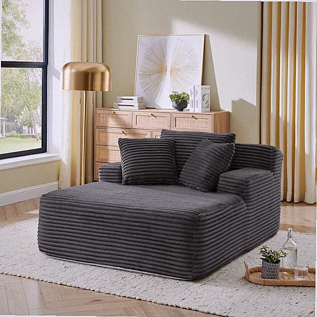 65" Chaise Lounge Chair Boneless Couch Compressed Sofa Bed for Living Room