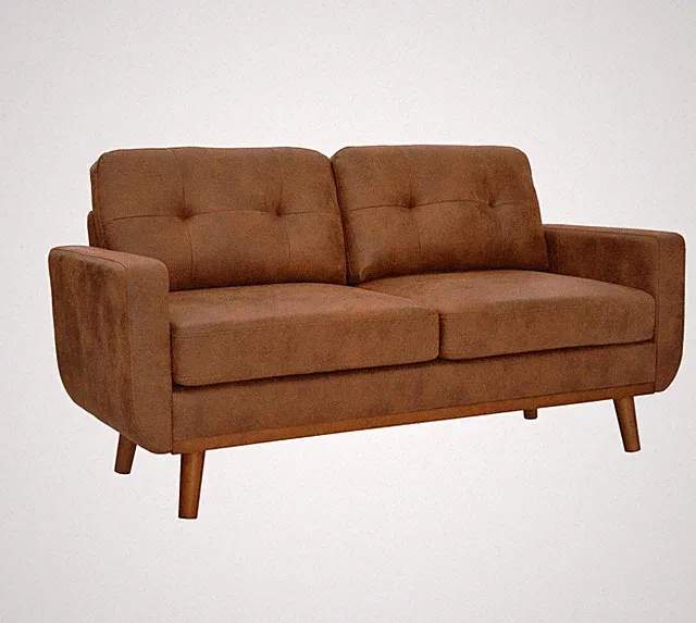 65-inch Modern Minimalist Two-Seater Sofa solid wood legs Light Brown