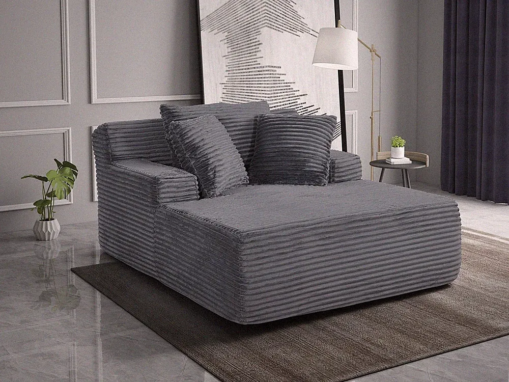 66-inch indoor chaise lounge,oversized cushion boneless sofa bed w/pillow,luxur