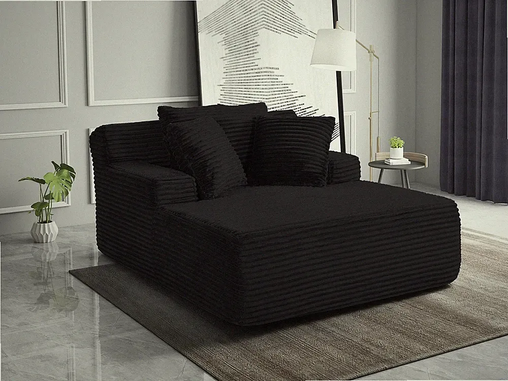 66-inch indoor chaise lounge,oversized cushion boneless sofa bed w/pillow,luxury