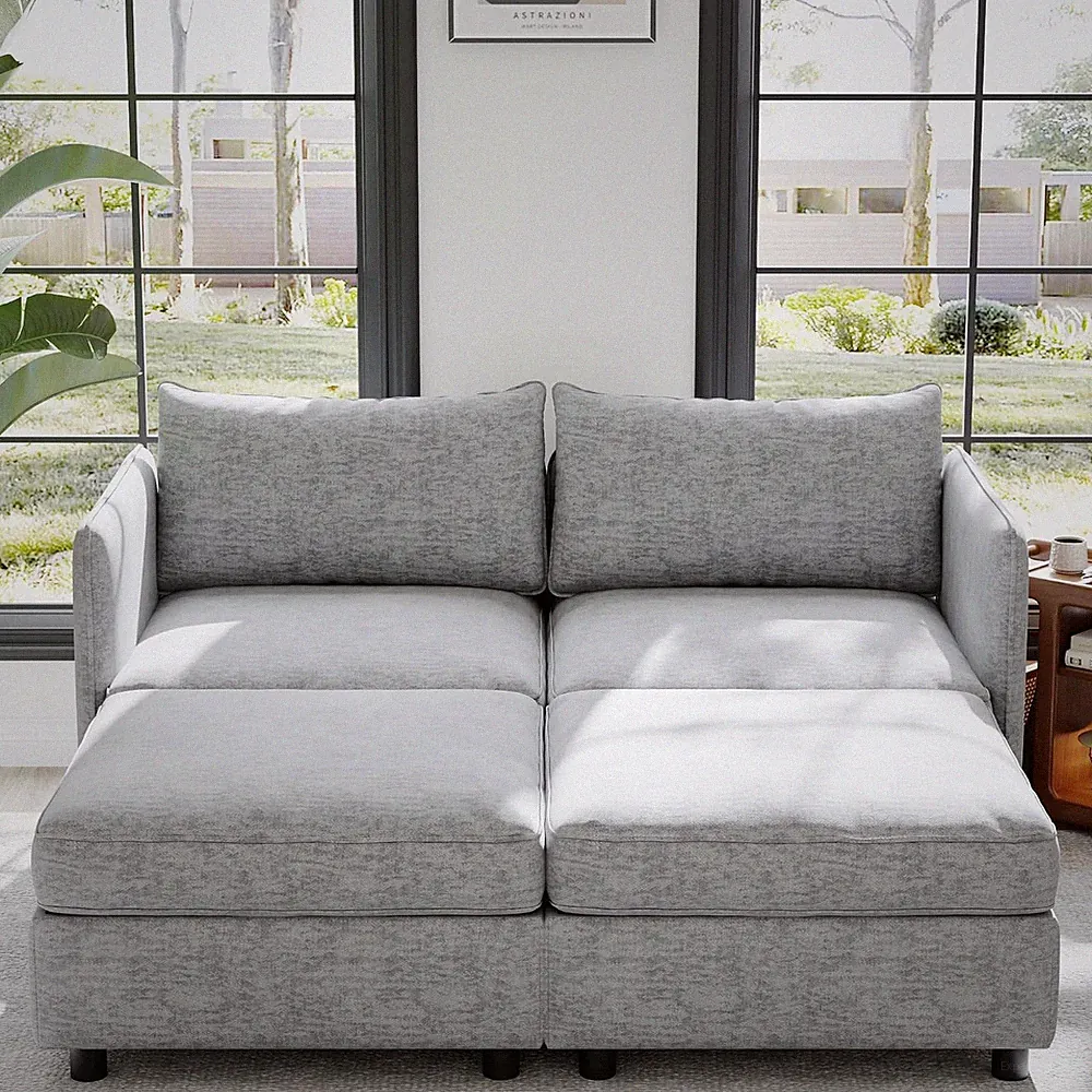 68-Inch Loveseat Modular Sofa Deep Seat Storage Sectional Sofa Couch with Storag