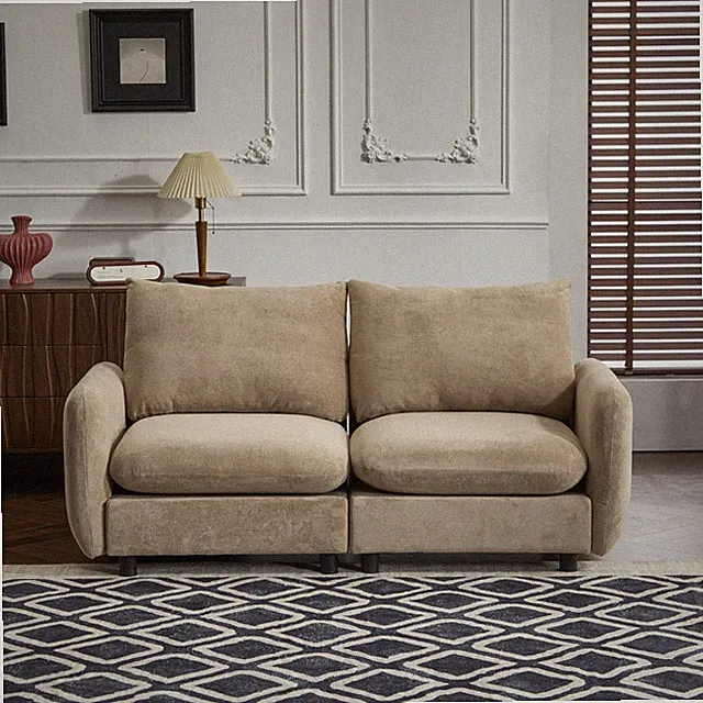69 in. 2-Seats Modular Sectional Velvet Sofa Corner Chair Sofa Couch, Nomad