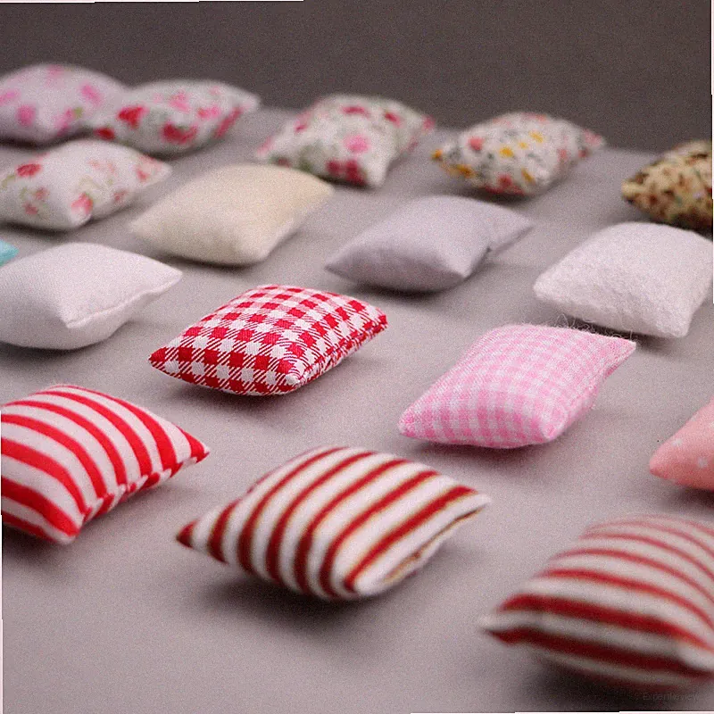 6PC Dollhouse Miniature 1:12 Scale Victorian Throw Pillow Sofa Bed Accessories
