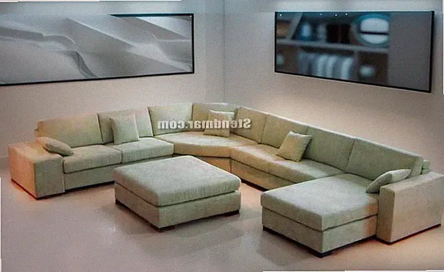 6PC NEW EURO DESIGN U SECTIONAL MICROFIBER FABRIC SOFA S1838M