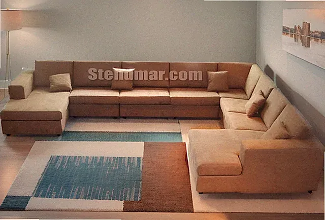 6PC New Modern Microfiber U Sectional Sofa Set 04 (Custom Options)