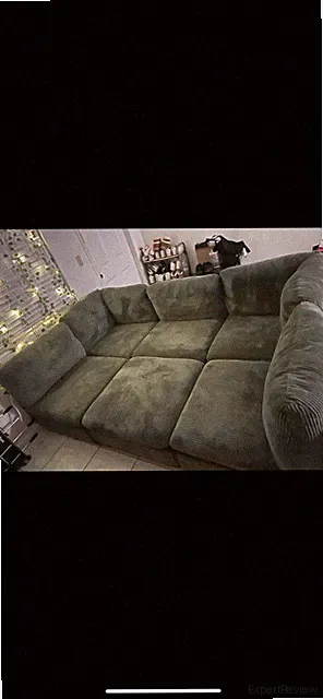 6pc Sectional Corduroy Couch