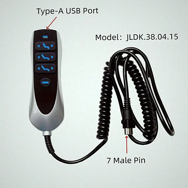 7 Button 7 Pin Remote Hand Control Handset for Lift Chair Power Recliner Couch