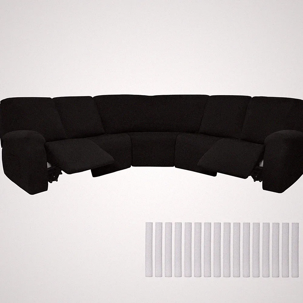 7 Pcs L Shape Sectional Recliner Sofa Covers 5 Seat Sectional Couch Covers Mi...