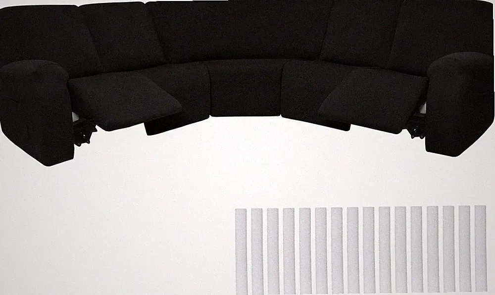 7 Pcs L Shape Sectional Recliner Sofa Covers 5 Seat Sectional Couch Covers Milk