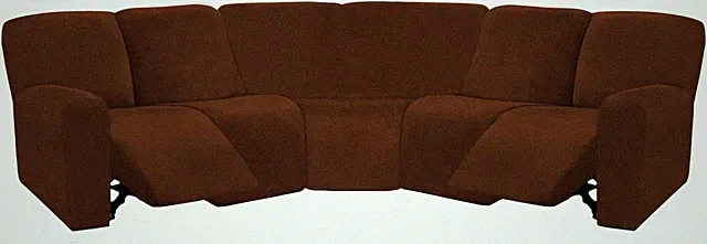 7-Piece L Shape Sectional Velvet Stretch Reclining Couch Covers for Sofa Thick