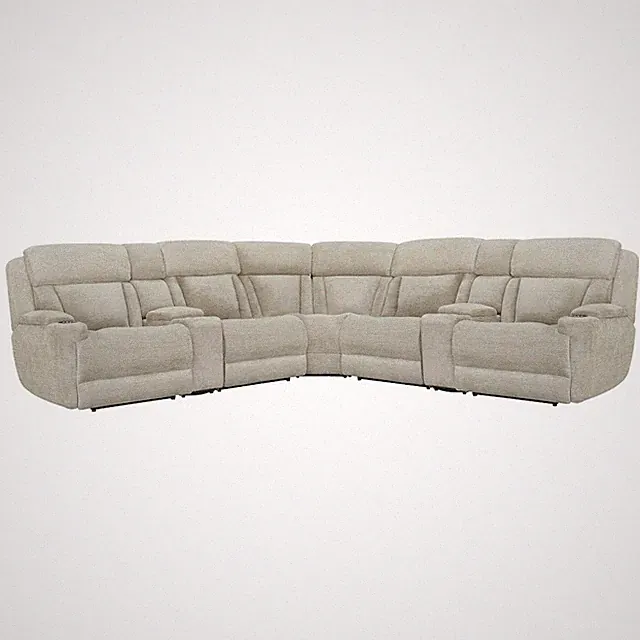 7 Piece Modular Power Reclining Sectional with Power Adjustable Headrests