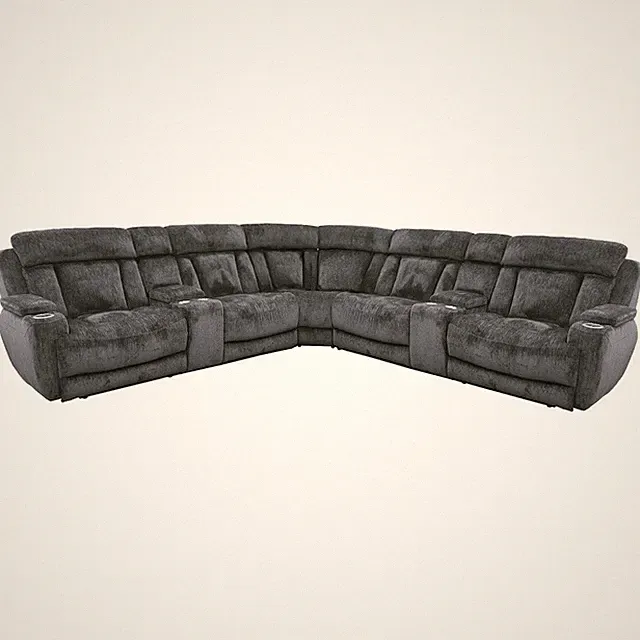 7 Piece Modular Power Reclining Sectional with Power Adjustable Headrests