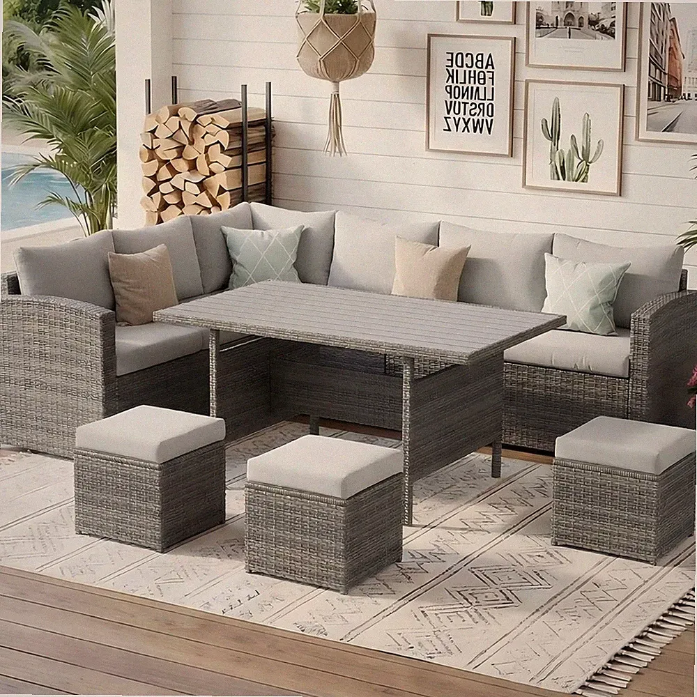 patio sectional with table