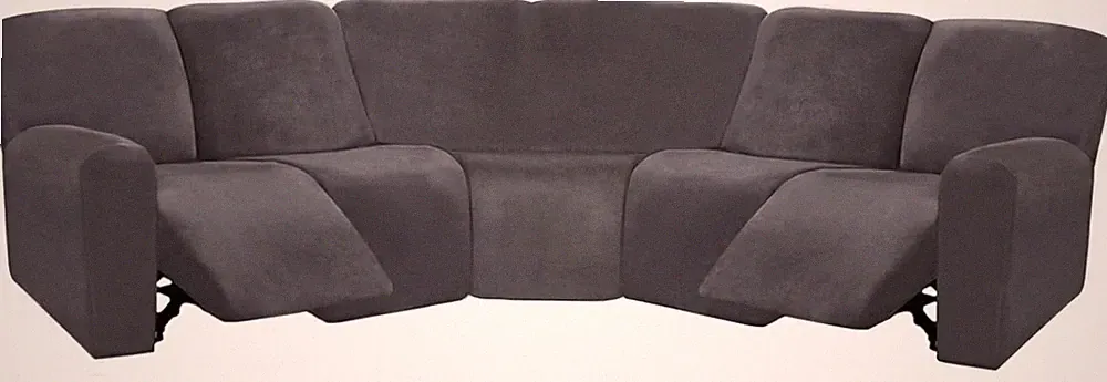 7-Piece Sectional Sofa Covers, Velvet Stretch Reclining Couch Covers for