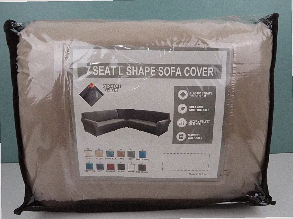 7 Seater L Shape Corner Sectional Couch Covers Velvet Stretch Couch Slipcovers