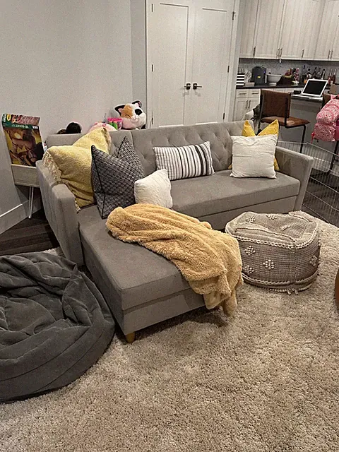 7' sectional with storage $400