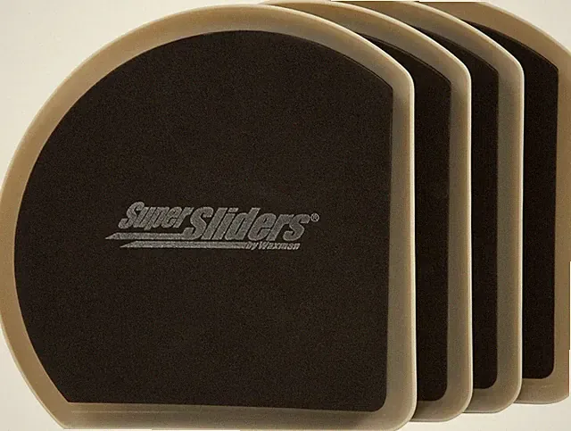 7" Slide & Hide Reusable Furniture Sliders for Carpet - Effortless Moving and...