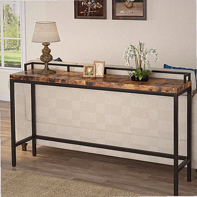 70.9 inch Extra Long Sofa Table, Narrow Console Table Behind Couch, Rustic In...
