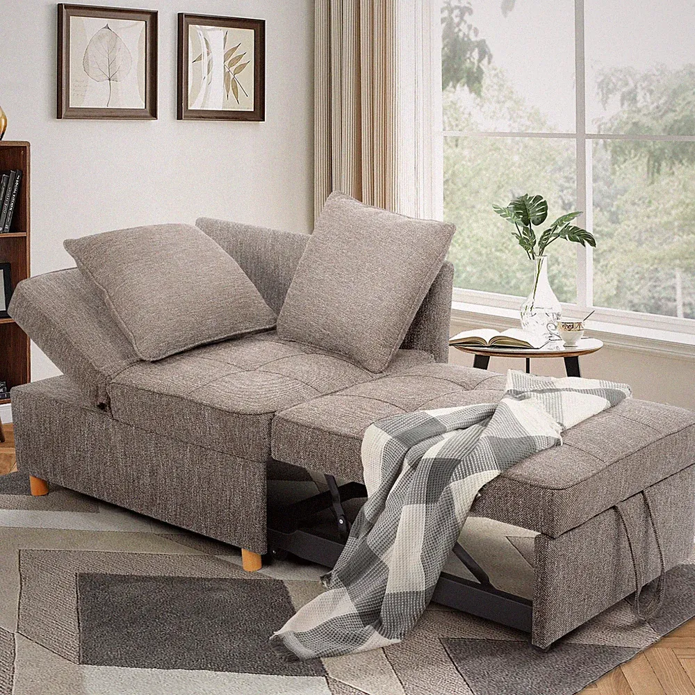 70'' Convertible Futon Sofa Bed Loveseat Sleeper Sofa Couch w/Pull-Out Sofa Bed