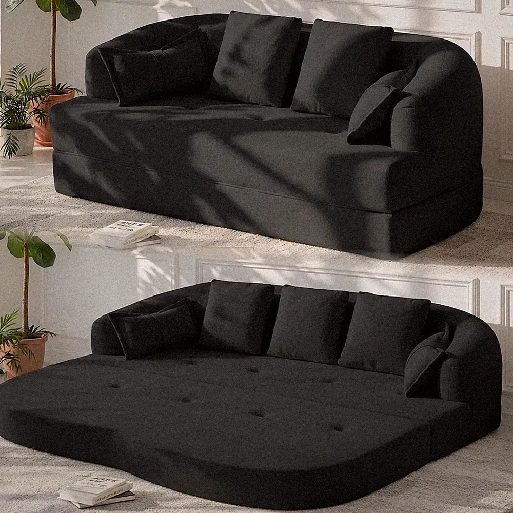 70" Convertible Sofa Bed Chenille Boneless Comfortable Sleeper Futon US