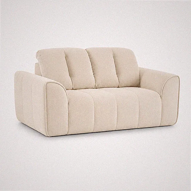 70" Loveseat Sofa, Chenille Upholstery, Memory Foam & Springs, Light Khaki