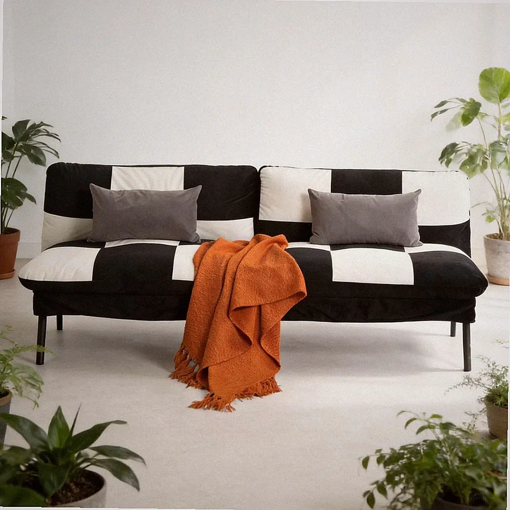 70" Velvet Futon Sofa Bed 5-Position Convertible Split-Back Couch Sleeper