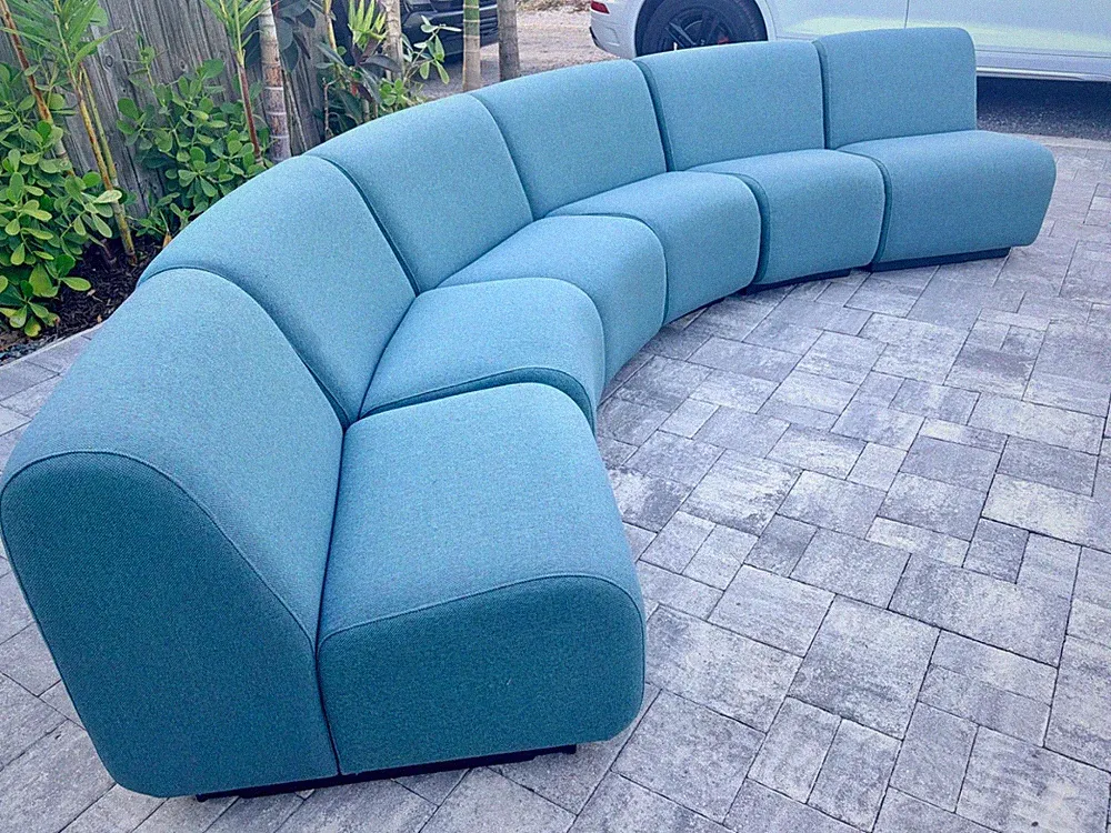70s John Mascheroni for Vecta Tappo Modular Sectional Sofa 6 Pieces Mid century
