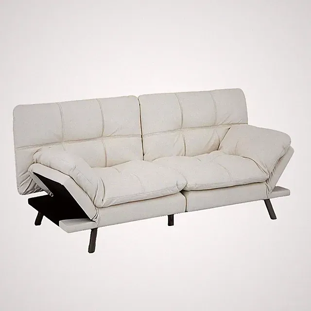 71" Convertible Futon Sofa Bed, Couch, Memory Foam Reclining Sleeper Sofa Bed