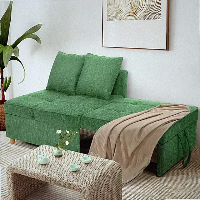 71'' Convertible Futon Sofa Bed Loveseat Sleeper Sofa Couch with 2 Throw Pillow