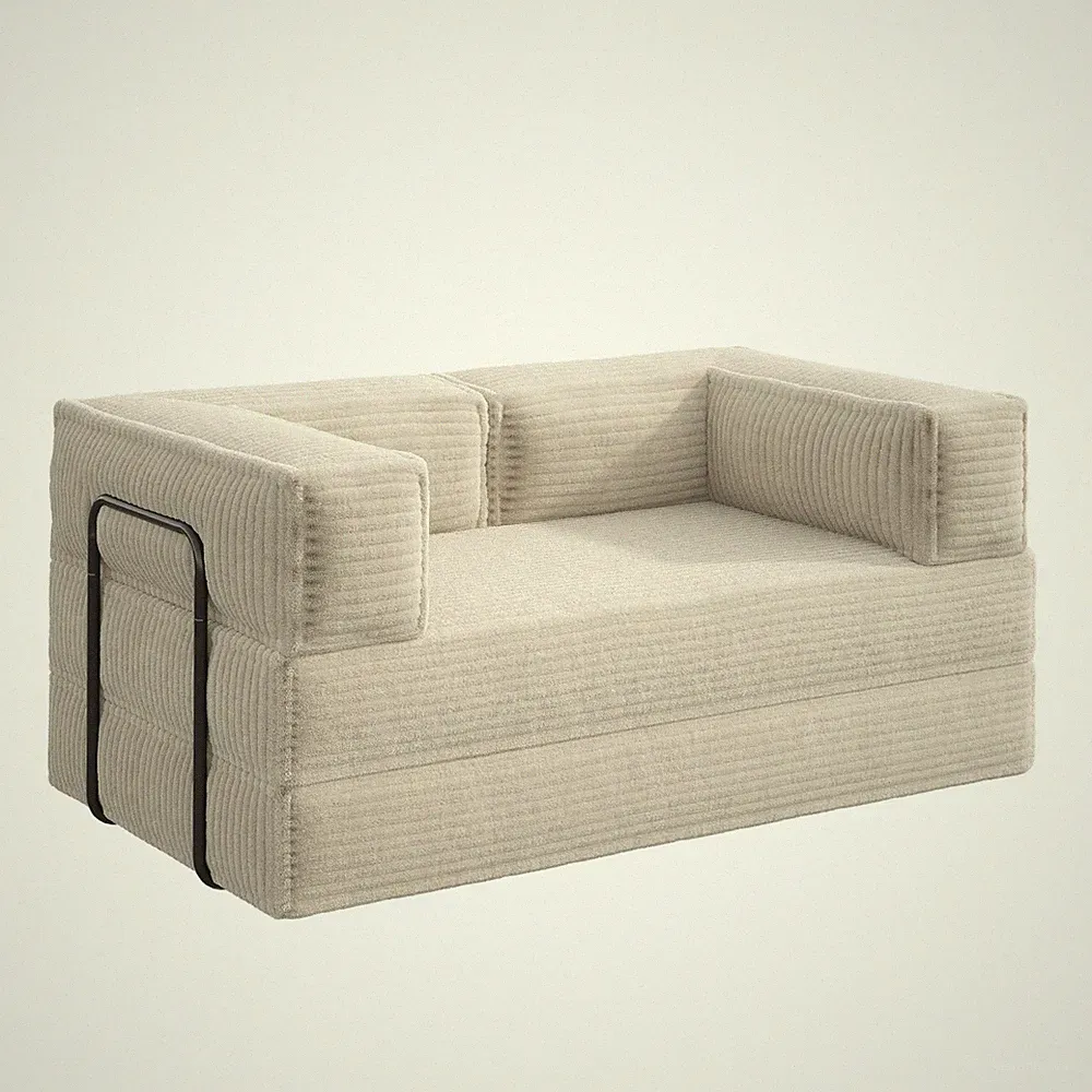 71'' Futon Sofa Bed, Convertible Sleeper Sofa, Folding Pull Out Couch Boneles...