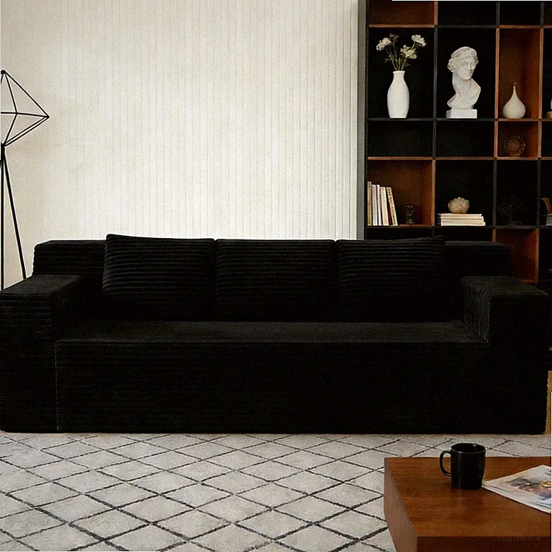 71 Inch Modular Sectional Sofa Corduroy Cloud L-Shaped Chaise Cushion Red