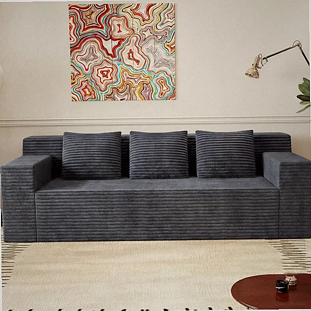 71" Love Seat Couches,Corduroy Boneless Loveseat w/Deep Seats,2 Seat Couch A