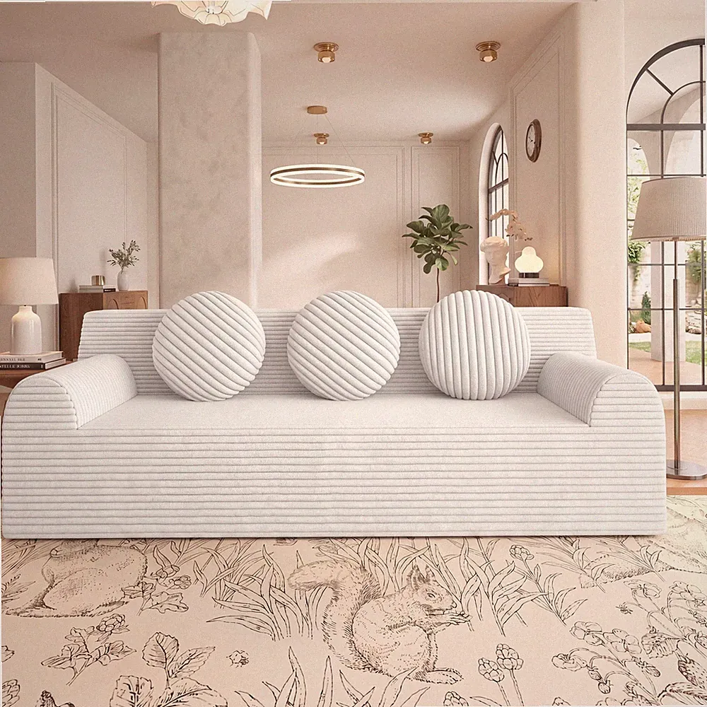 71" Love Seat Couches,Corduroy Boneless Loveseat w/Deep Seats,2 Seat Couch Apart