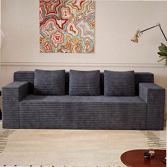 71" Love Seat Couches, Corduroy Boneless Loveseat with Deep Seats, 2 Seat Couch
