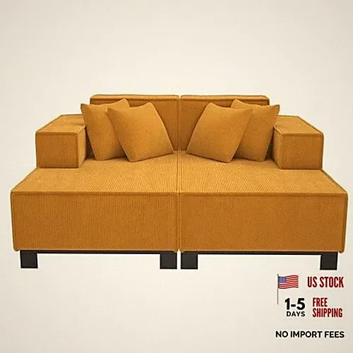 72.4" Modular Sectional Sofa Chaise Convertible Recliner Sofa Ginger 72"