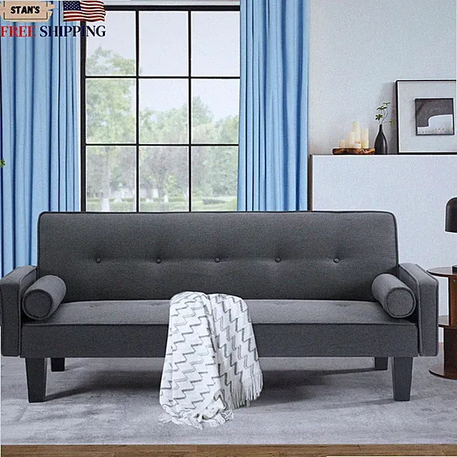 72" Convertible Loveseat Sofa Bed Sleeper Daybed Modern Upholstered Folding R...