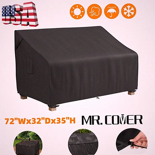 72 Sofa Cover 3 Seater Couch Cover Waterproof Outdoor Patio Sofa Heavy Duty 400D