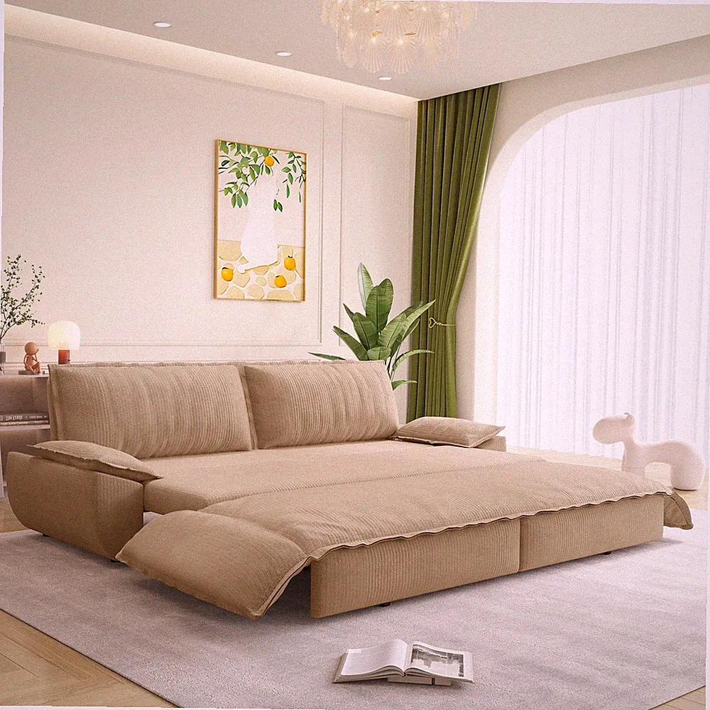 73.2" Queen Pull Out Sofa Bed,3-in-1 Convertible Sleeper Sofa,Multi-Function