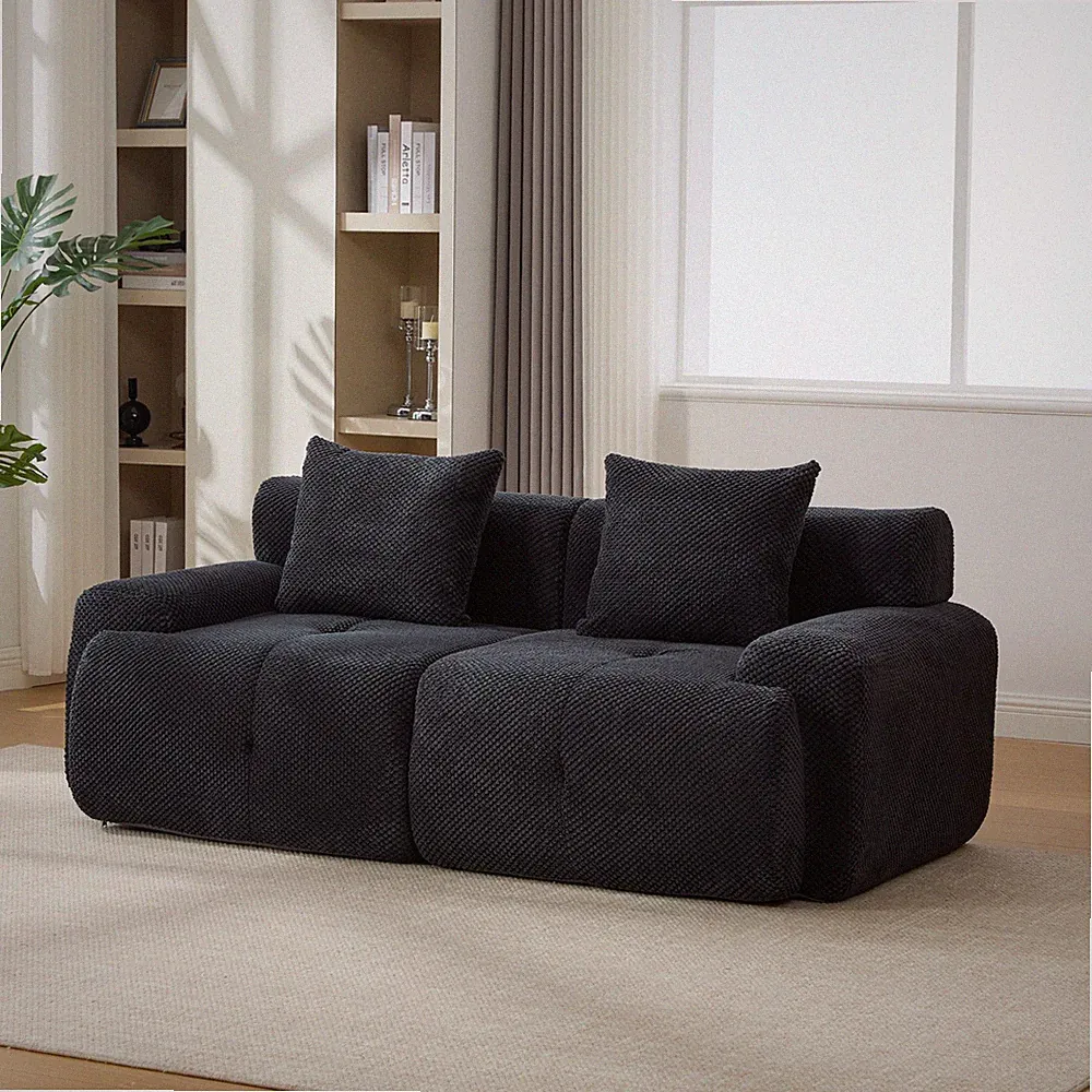 73" Modern Modular Sectional Loveseat, 2 Seater Tufted Comfy Cloud Couch